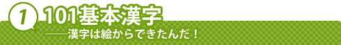 1. 101基本漢字──漢字は絵からできたんだ！